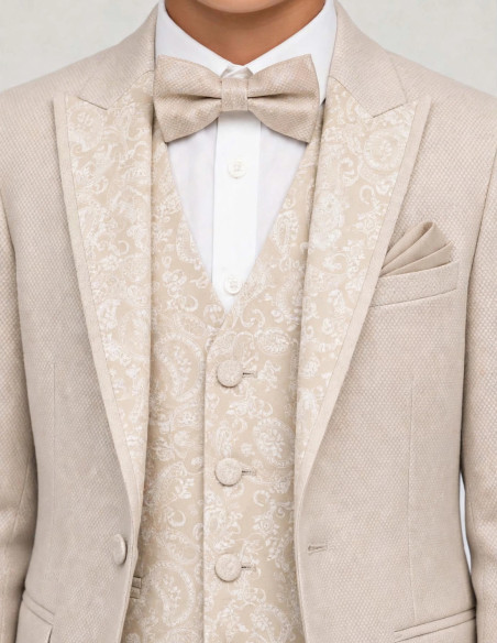 Costume Enfant Beige de Cérémonie | Hugo