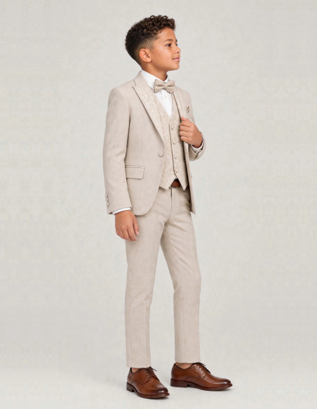 Costume Enfant de Mariage  beige Hugo