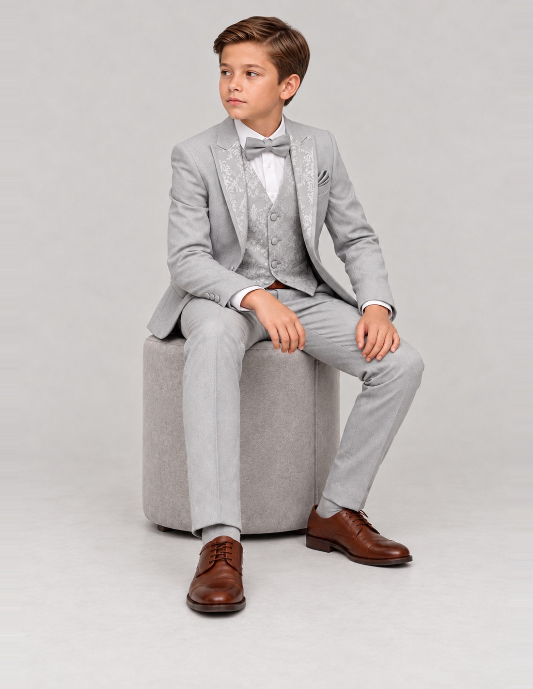 Costume cérémonie enfant gris Hugo 2