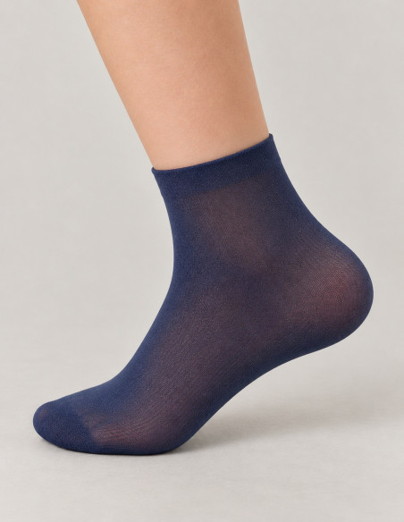 chaussettes garçon bleu marine fines