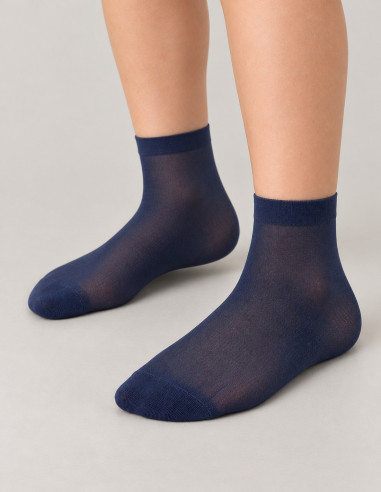 chaussettes fines garçon bleu marine