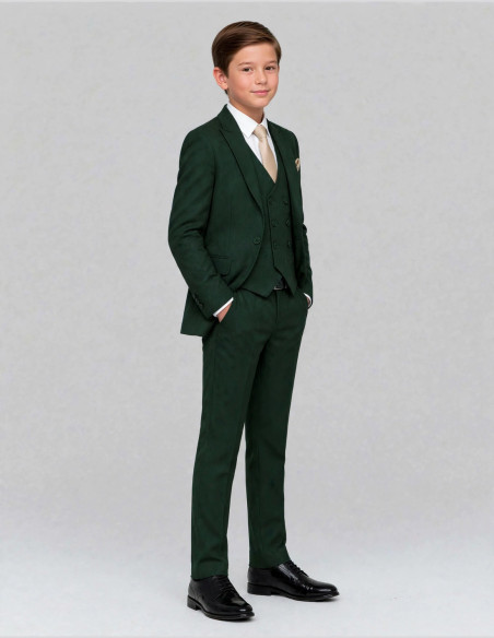 costume cérémonie garçon vert foncé Enzo