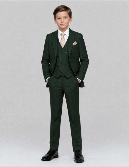 costume enfant mariage vert foncé Enzo