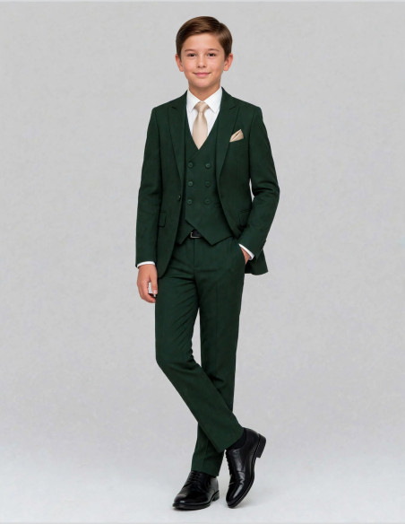 Costume cérémonie enfant vert foncé Enzo