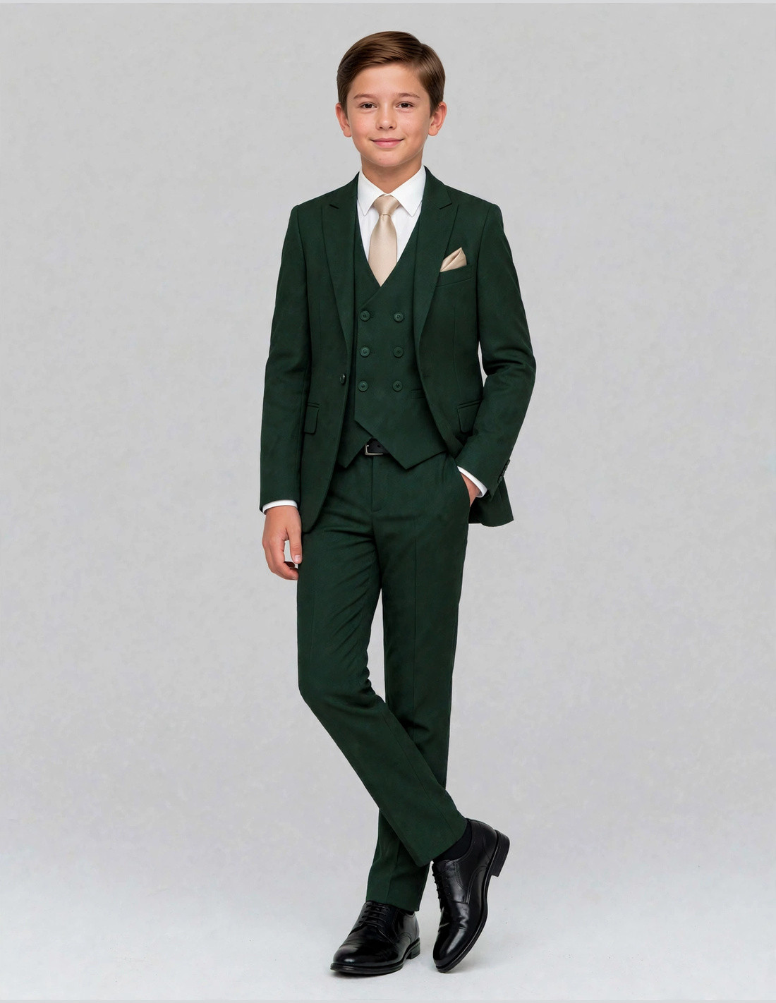 Costume cérémonie enfant vert foncé Enzo