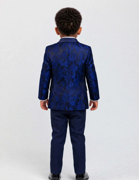 Costume Bébé Garçon de Cérémonie Jacquard Bleu roi – Lucas