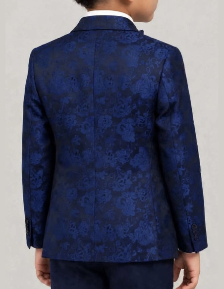 Costume Enfant à Motif fleuri Bleu Roi | Lucas