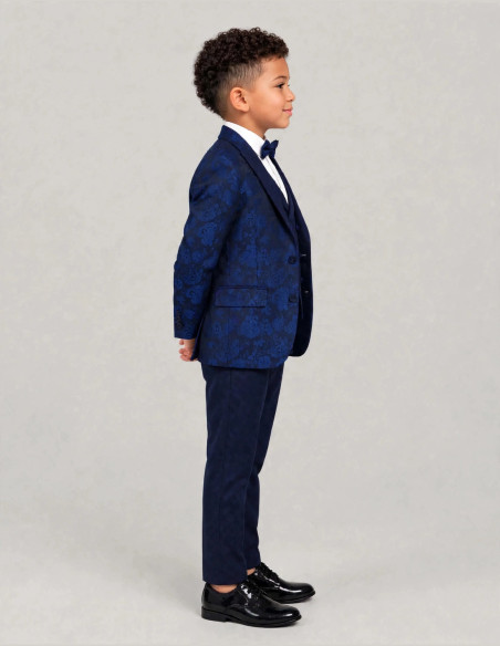 Costume Enfant à Motif fleuri Bleu Roi | Lucas