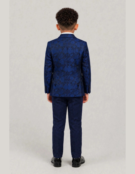 Costume Enfant à Motif fleuri Bleu Roi | Lucas