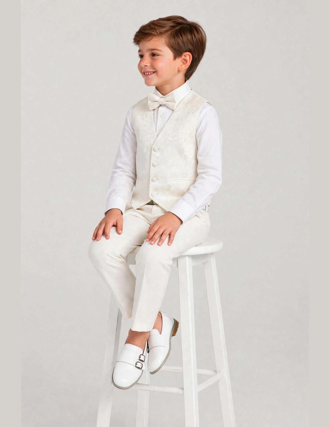 ensemble cérémonie gilet pantalon enfant ivoire sidney 2