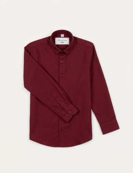 Chemise Garçon Bordeaux