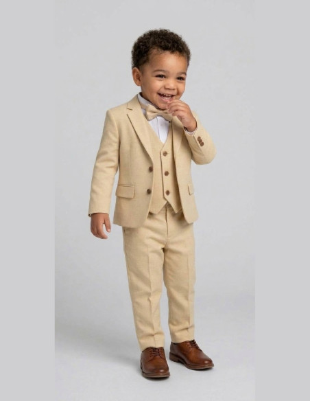 Costume Bébé Garçon Beige de Mariage | Jeremy