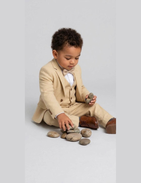 Costume Bébé Garçon Beige de Mariage | Jeremy