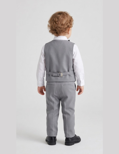 Ensemble Cérémonie Bébé Garçon Gris – Gilet - pantalon