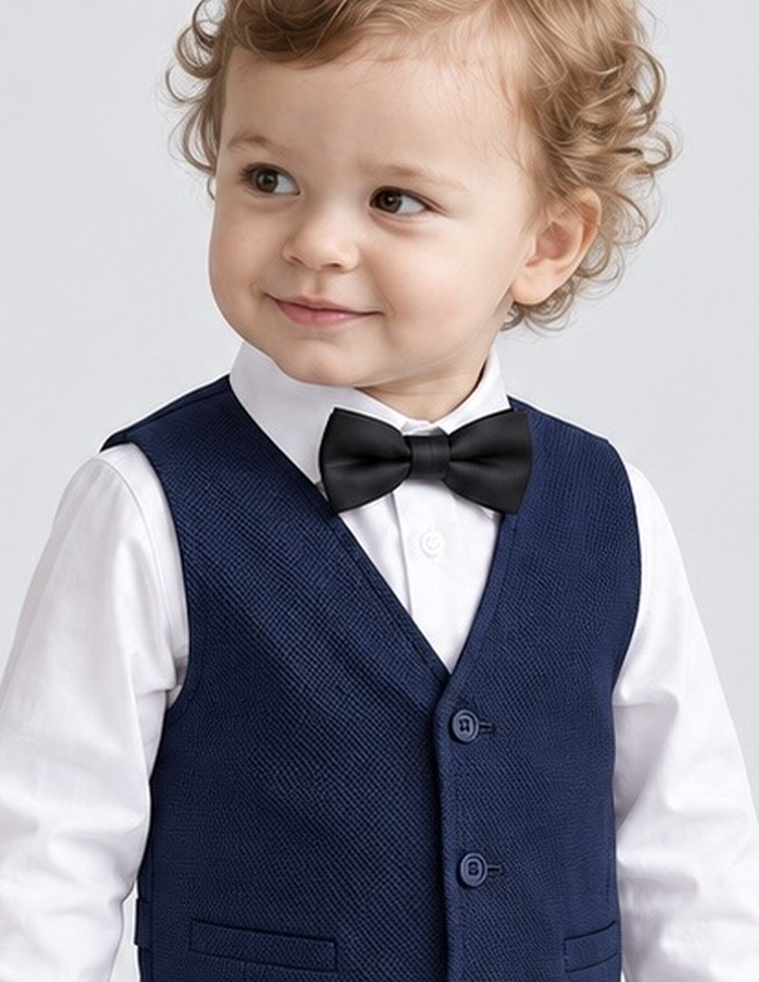 Ensemble Gilet Pantalon cérémonie pour bébé Garçon Bleu Marine 2