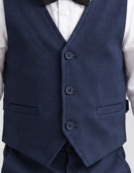 Ensemble Cérémonie Bébé Garçon Marine – Gilet - pantalon
