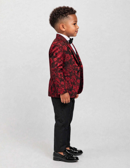 Costume Cérémonie Bébé Garçon Bordeaux et Noir – Benoît