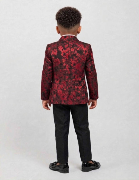 Costume Cérémonie Bébé Garçon Bordeaux et Noir – Benoît