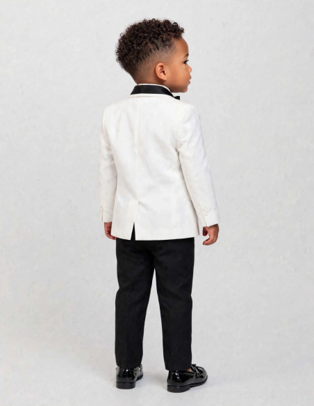 Costume Bébé de Mariage ivoire et Noir | Ariel