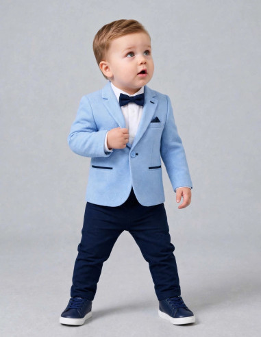 Costume Bébé De Cérémonie Bleu ciel - Gustave