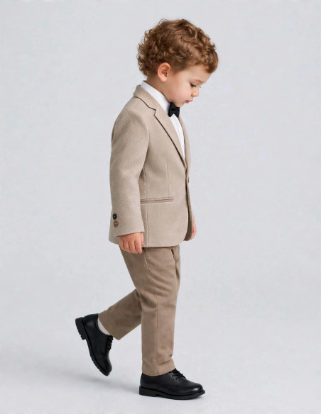 Costume Bébé De Mariage beige de coté Gustave