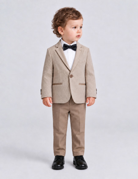 Costume de cérémonie pour bébé beige Gustave