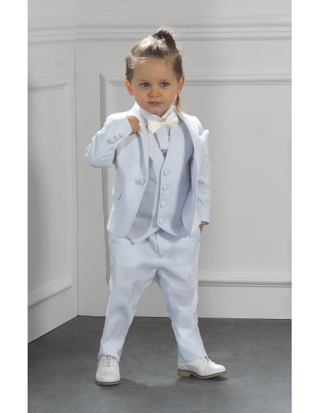 Costume de Baptême Bébé Blanc - Hugo